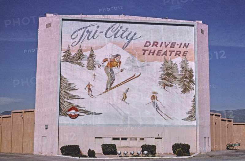 1970s America -  Tri City Drive-In, Redlands Boulevard, Loma Linda, California 1978