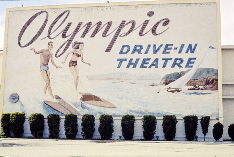 1970s America -  Olympic Drive-In, West Los Angeles, California 1973