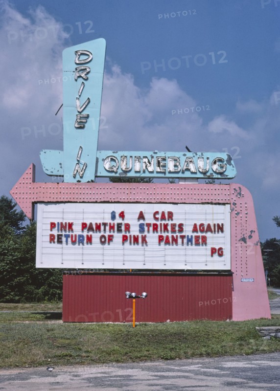 1970s America -  Quinebaug Drive-In, Route 131, Quinebaug, Connecticut 1977
