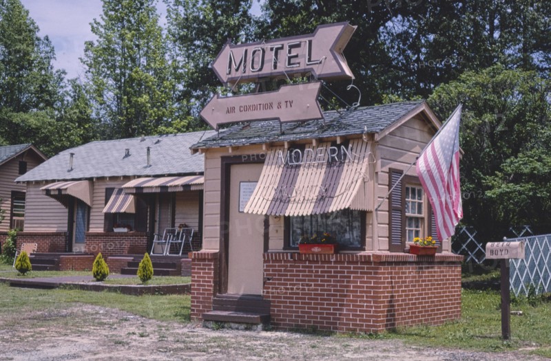1980s United States -  Flint Side Motel office near Carsonville, Carsonville, Georgia 1982