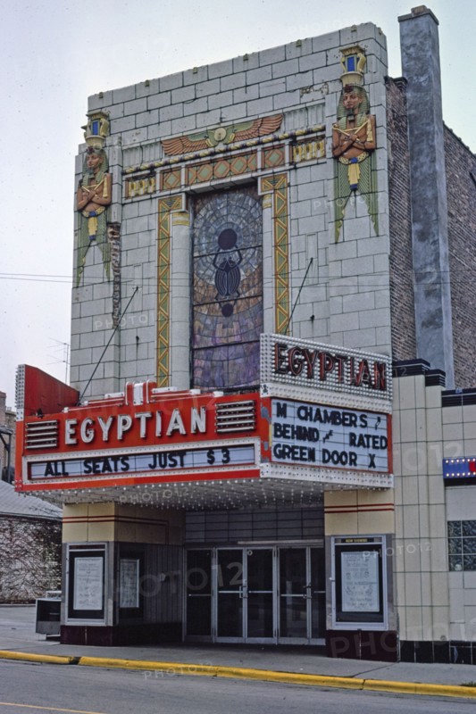 1970s America -  Egyptian Theater, De Kalb, Illinois 1977