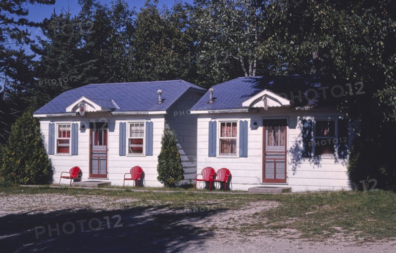 1980s United States -  Red Rooster Cabins, Saint Ignace, Michigan 1980
