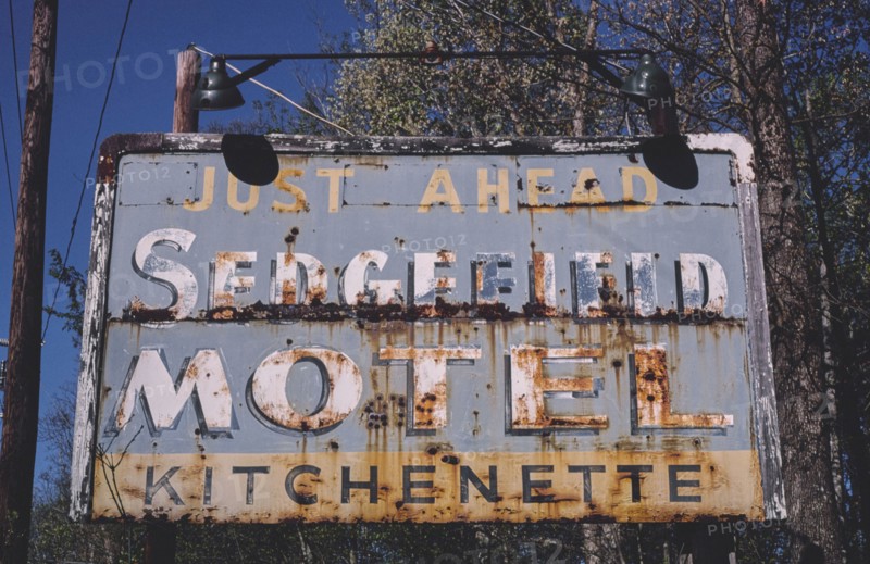 1980s United States -  Sedgefield Motel B&B, Routes 29A & 70A, Greensboro, North Carolina 1982
