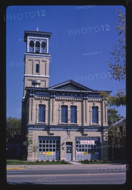 1980s United States -  Fire Department, Main Street, Fon Du Lac, Wisconsin 1988