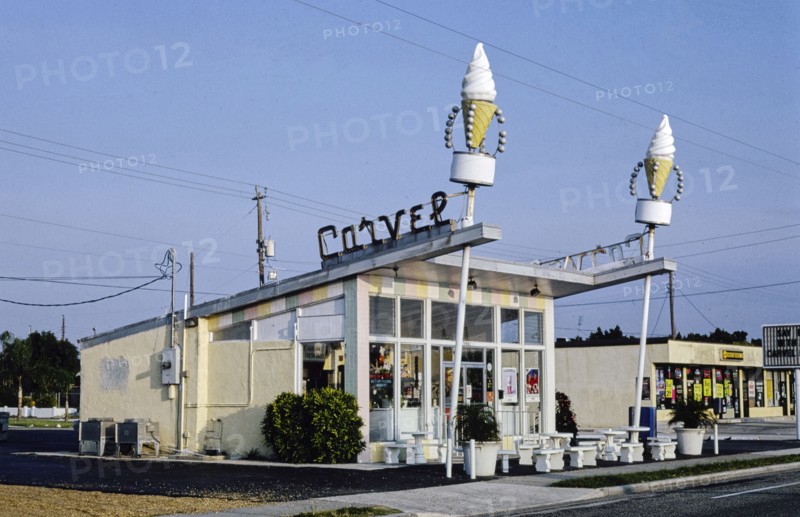 1990s America -  Carvel ice cream stand, West Palm Beach, Florida 1990