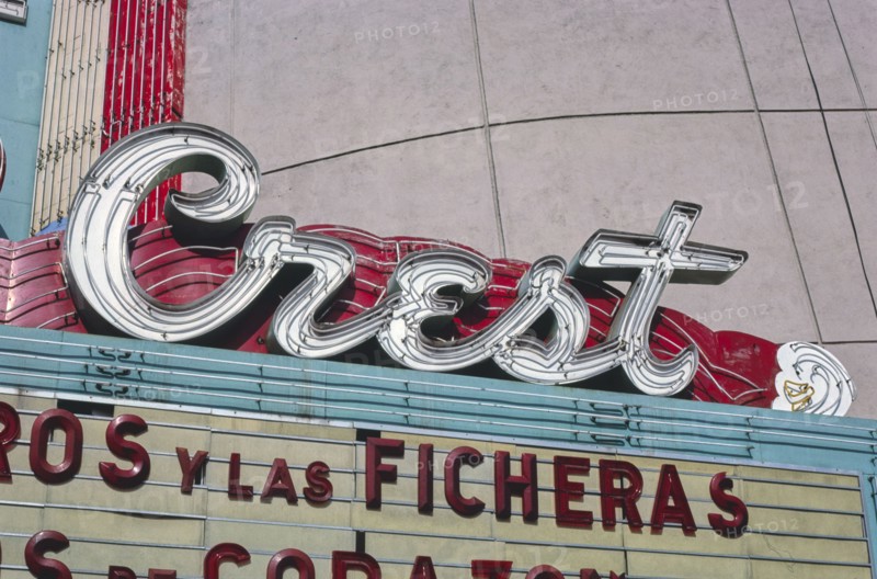 1980s America -  Crest Theater, Fresno, California 1987
