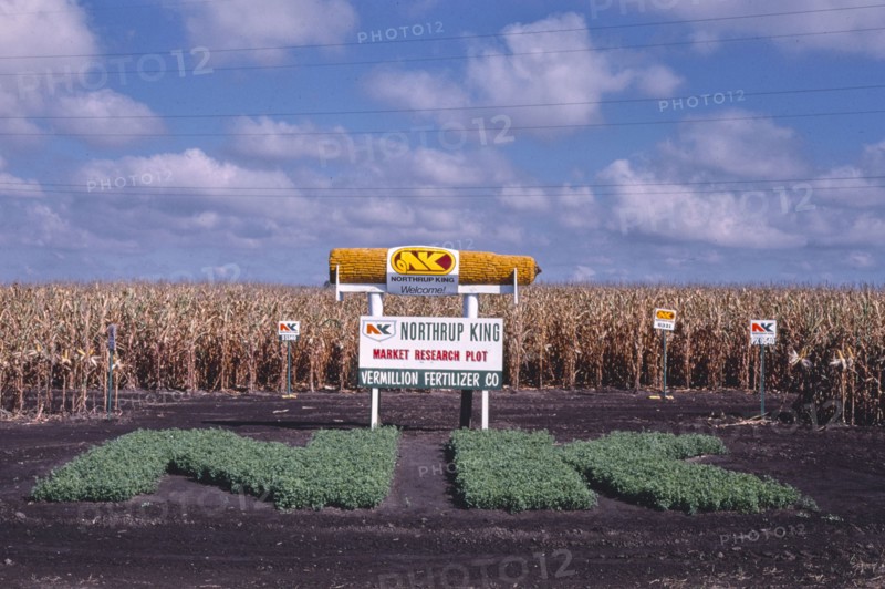 1980s America -   Northrup King sign, Vermillion, South Dakota 1987