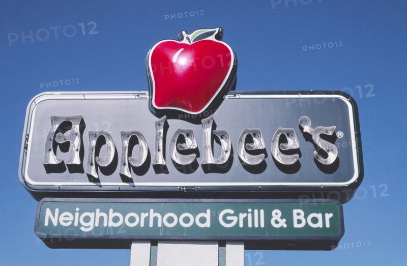 2000s America -  Applebee's Restaurant sign, Yuma, Arizona 2003