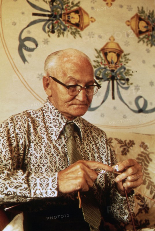 This New Ulm Man Lives at the Highland Manor Retirement Home, Keeping Busy with "Old Country" Crafts ca. 1975