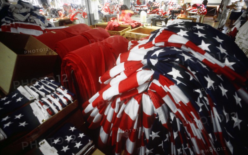 Recently completed United States flags
