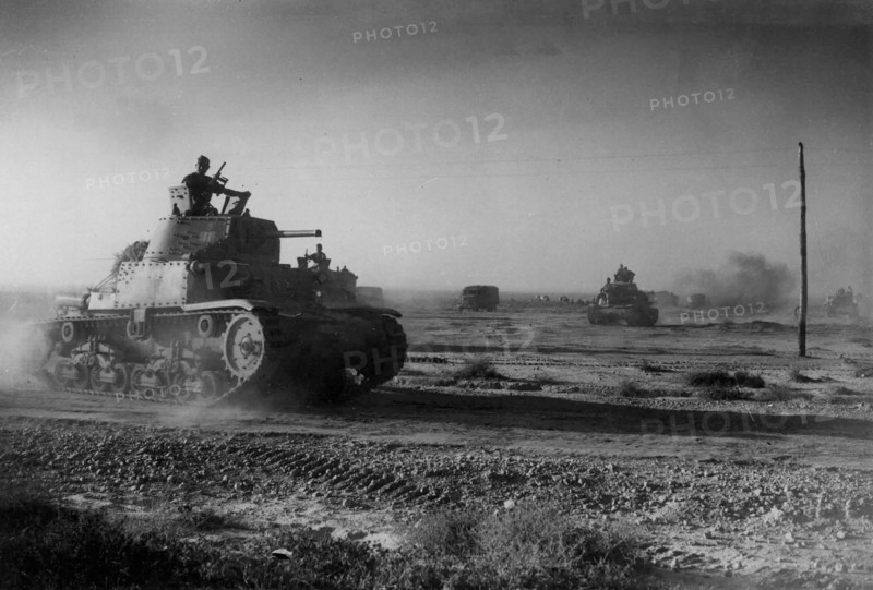 Italian armoured division Ariete on the attack ca. June 10, 1942