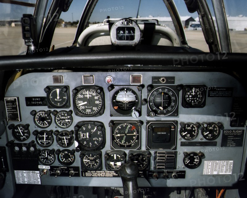 T-34C back seat instrument panel ca. 1997