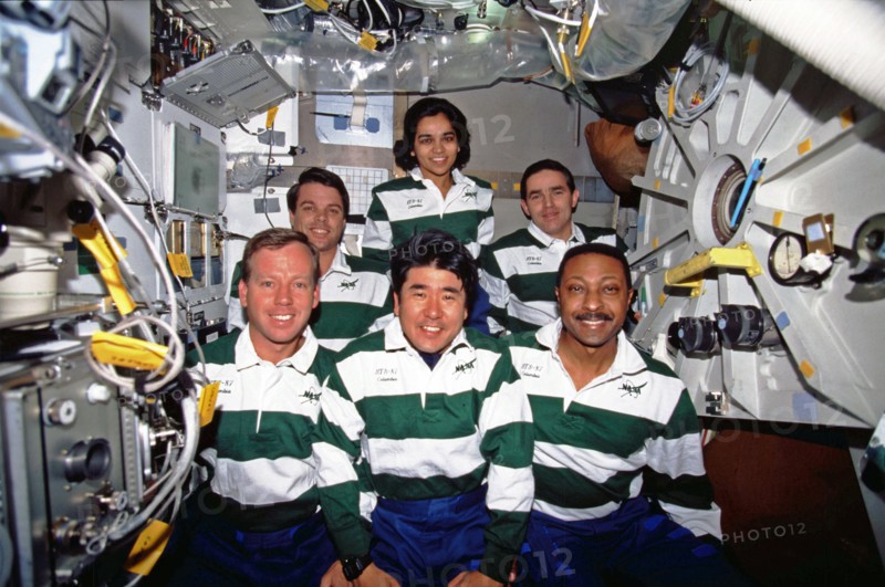 STS-87 onboard crew portraits
