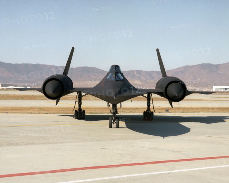 1991 - This photo shows a head-on view of NASA's SR-71B on the ramp at the Air Force's Plant 42 in Palmdale, California, shortly before delivery to DFRC