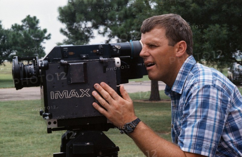 STS-42 Pilot Oswald uses the IMAX camera system (ICS) during JSC training