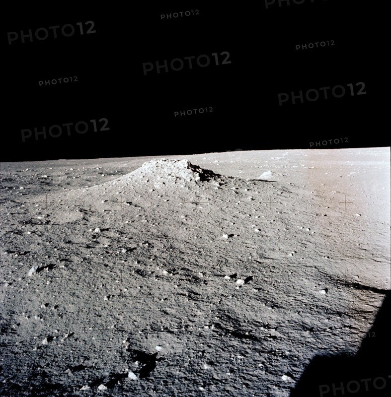 Apollo 12 Mission image - View of lunar surface mound