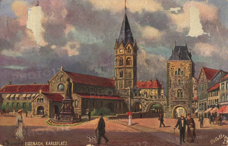 Karlsplatz et monument de Luther à Eisenach