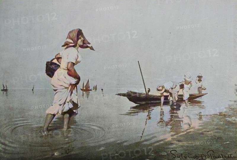 Women fishing in Venice