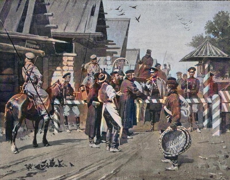 people crossing the Prussian - Saxon border