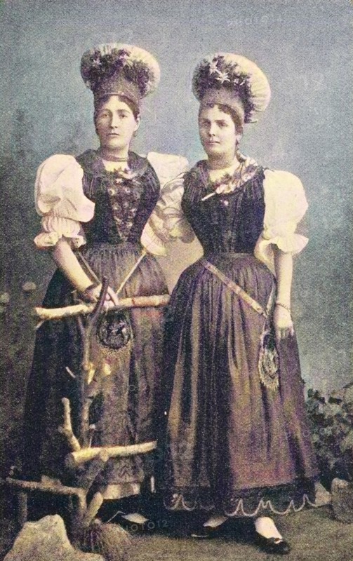 farmer's wife in traditional dress from the valley Drautal