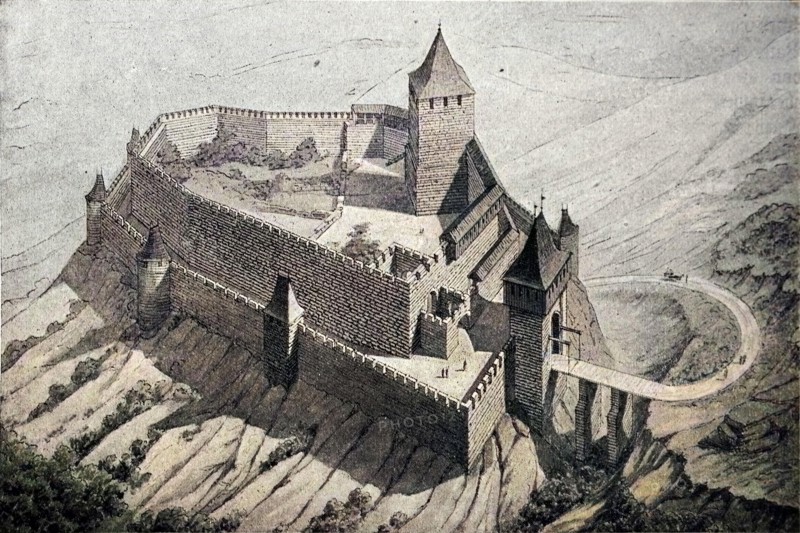 German knights' castle in the 12th century