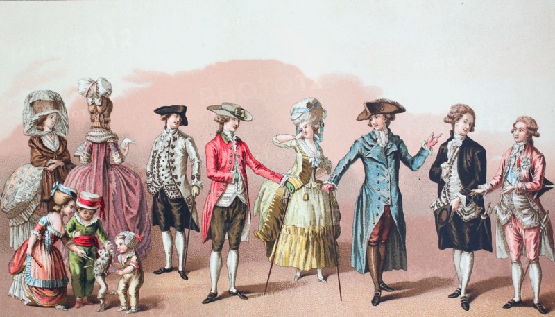 French fashion from the time of Louis XVI