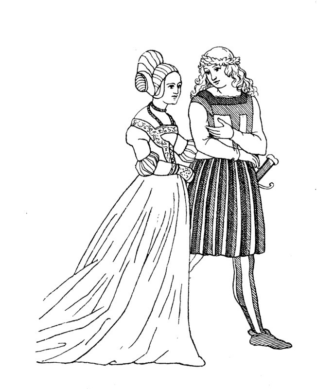 noble german costume at a wedding in Nuremberg