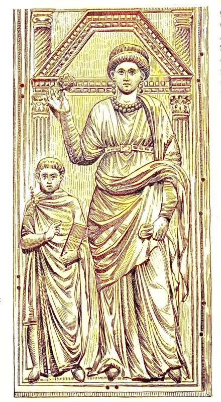 Galla Placida and her son Valentinian III