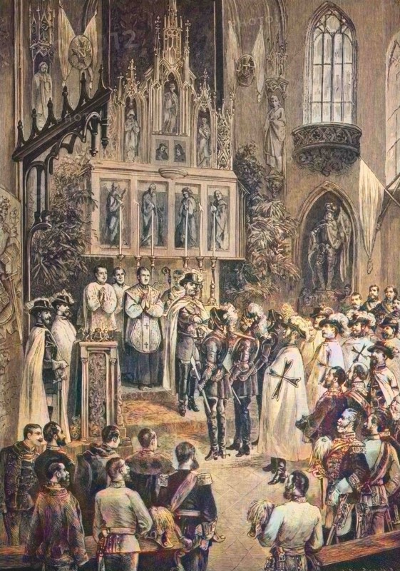 Ritterschlag in der deutsch-Ordenskapelle in Wien