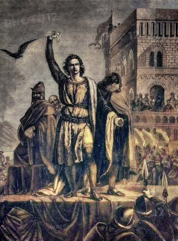 Konradin von Schwaben auf dem Schaffot in Neapel. Konrad