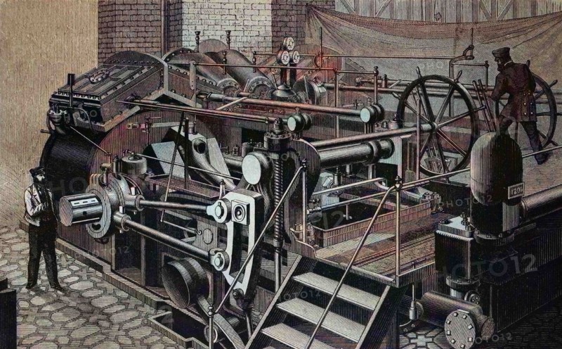 Dampfmaschine eines Kriegsschiffes