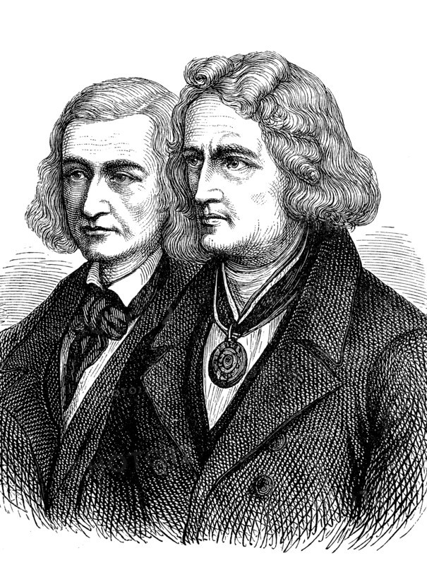 The linguists and folklorists Jacob Grimm (1785-1863) and Wilhelm Grimm (1786-1859) called themselves the Brothers Grimm when they published together