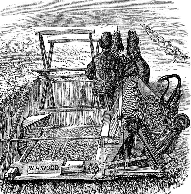 Mowing machine with automatic sheaf binder