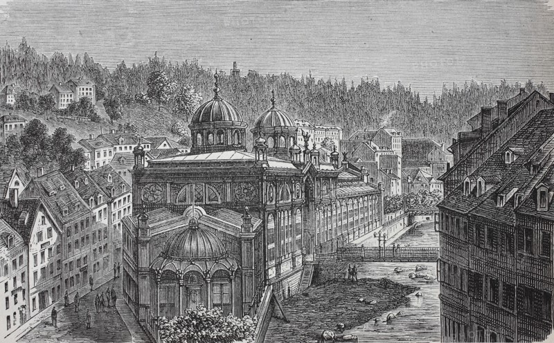 The sparkling water colony in Karlovy Vary