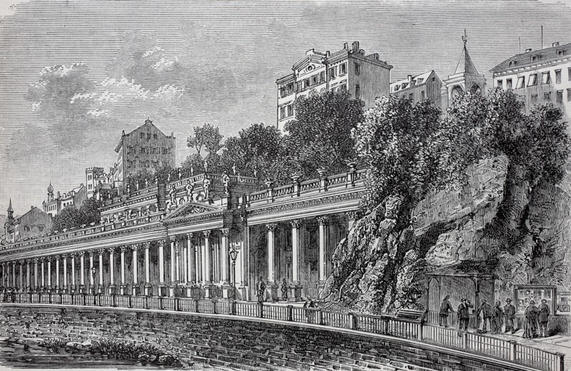 The mill well colonade in Karlovy Vary