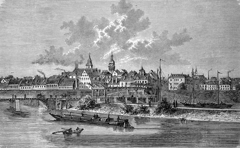 Oder bridge and castle of Glogau