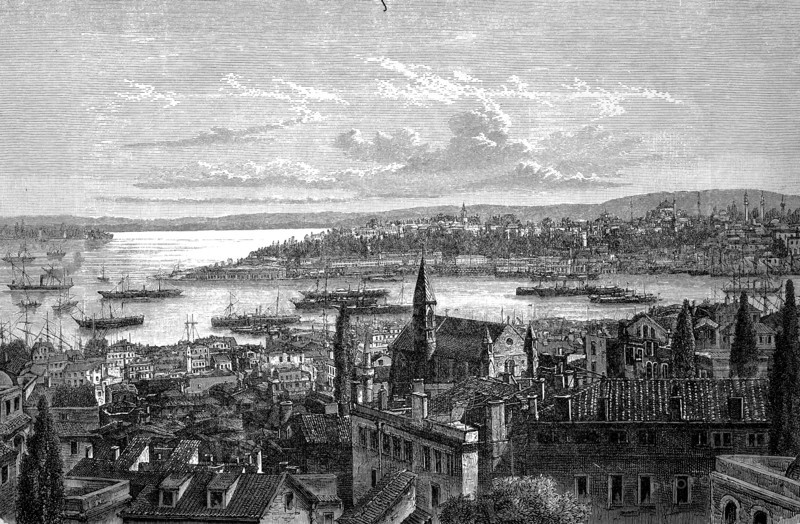 Seraglio top and Golden Horn of Constantinople