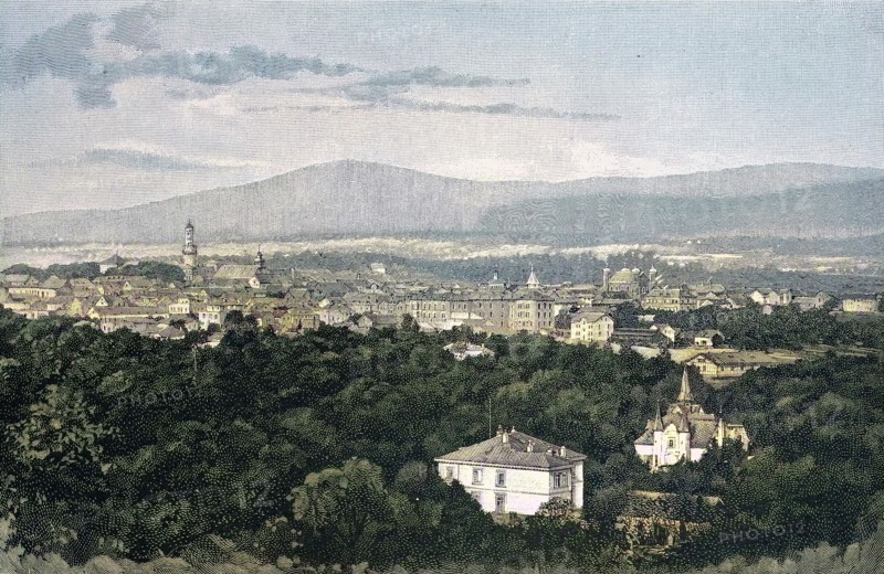 View to the city of Homburg von der Hoehe