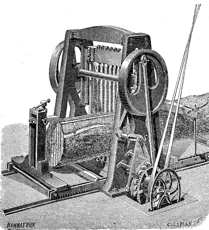 a gang saw from the year 1880