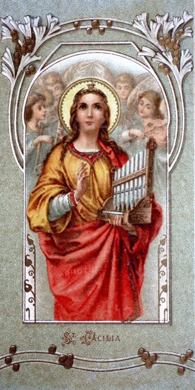 Sacred picture with an image of St. Cecilia