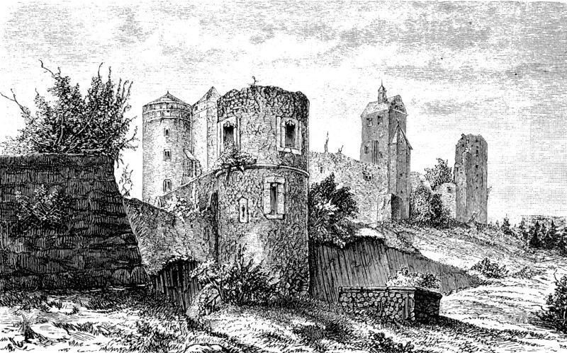 The ruins of Stolpen Castle in Saxony