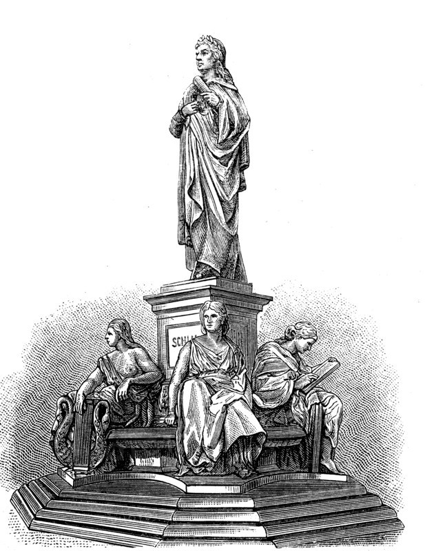 The statue of Schiller by Reinhold Begas
