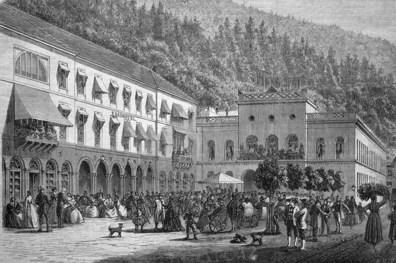 Bad Wildbad with bathhouse and bath hotel
