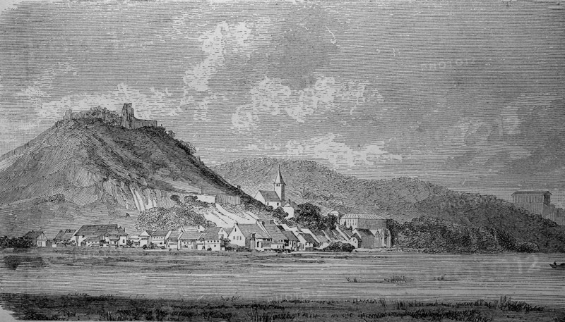 Donaustauf with Walhalla temple in the background