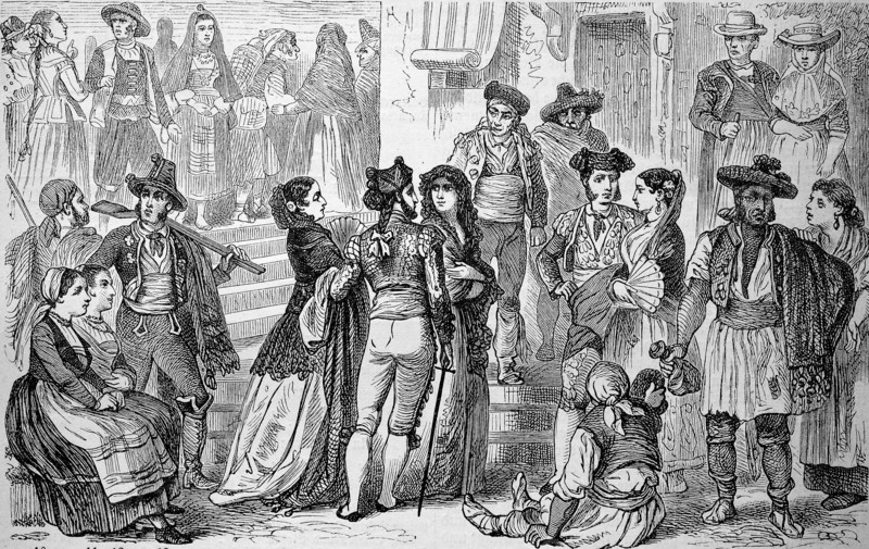 Folk costumes from Spain