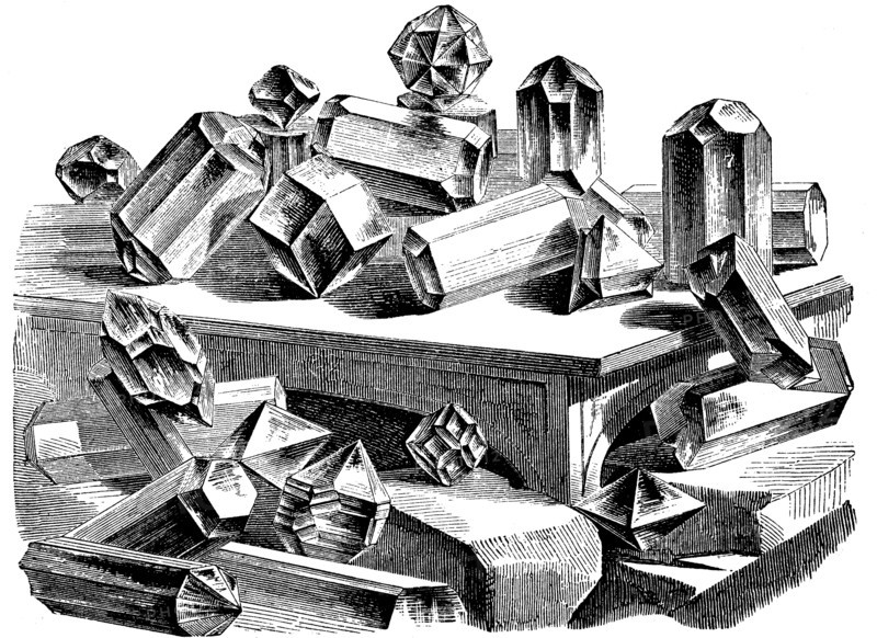 different crystal form of gemstones