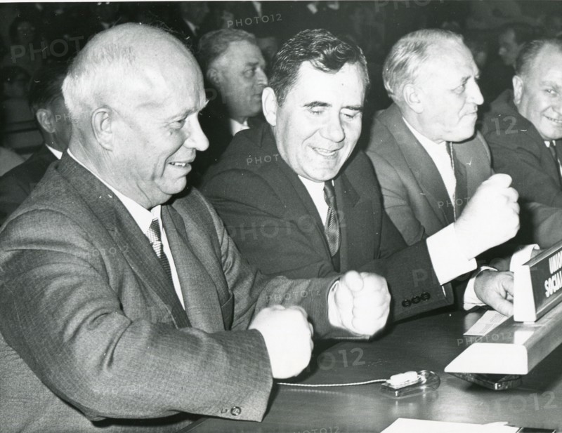 Nikita Khrushchev and  Andrei Gromyko