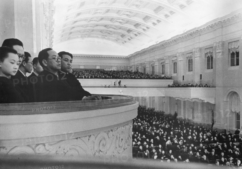 Sung sits with the Korean delegation