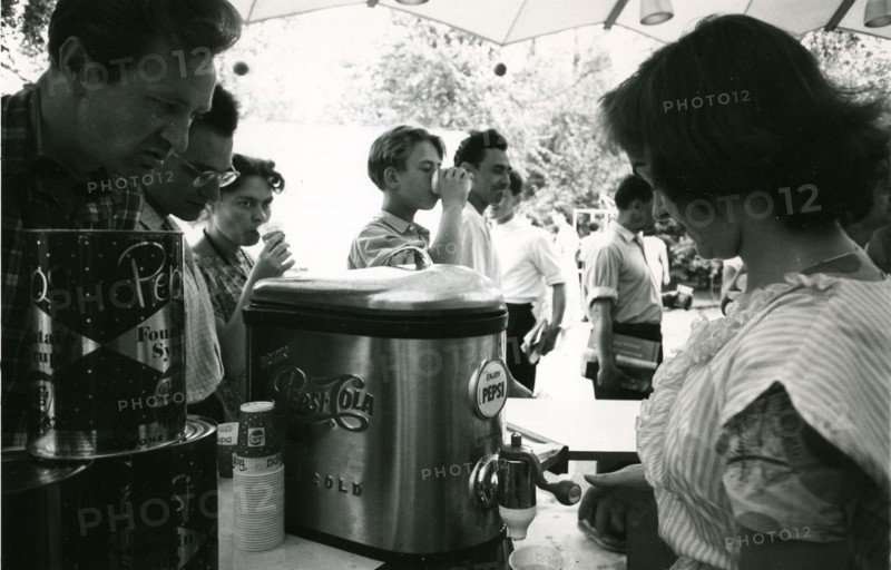 Pepsi is being served to Russian visitors, 1959