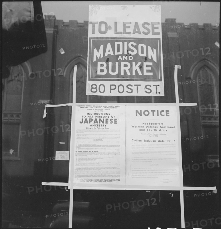 Notice for Japanese American internment